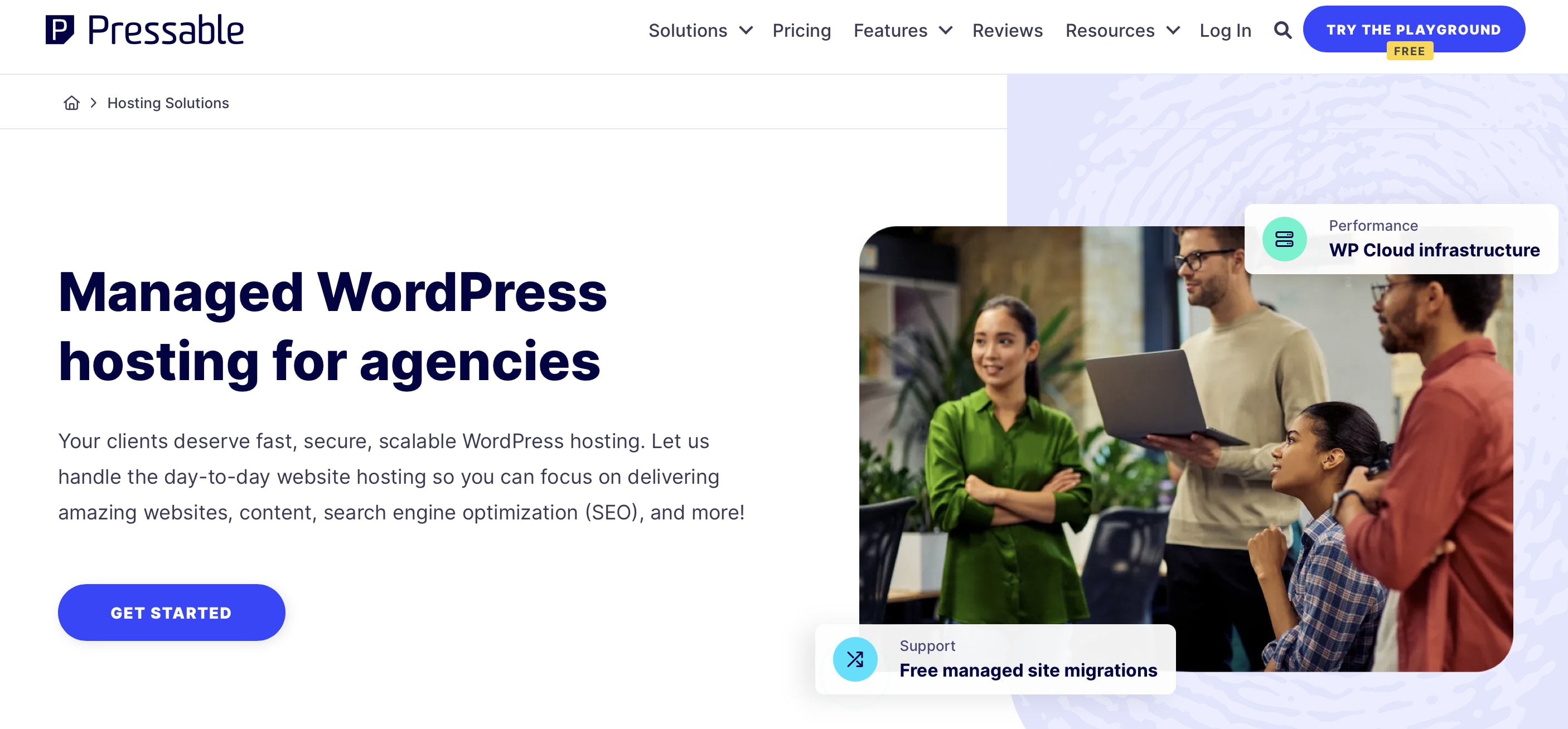 Pressable WordPress hosting for agencies.
