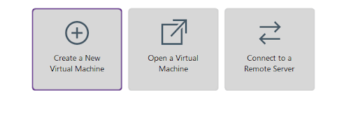 Creating a new virtual machine on VMware.