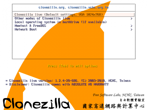 Clonezilla for Linux