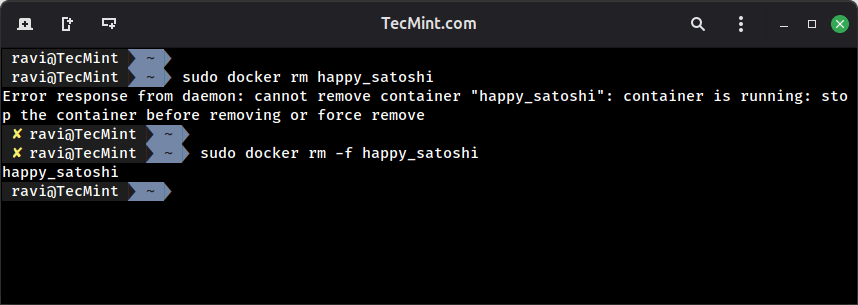 Remove a Docker Container