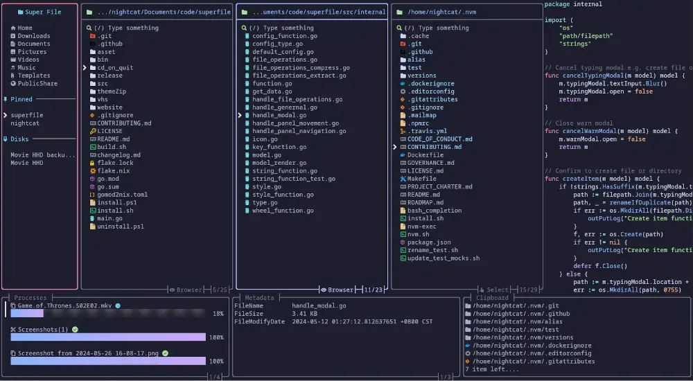 Superfile - Modern Terminal File Manager