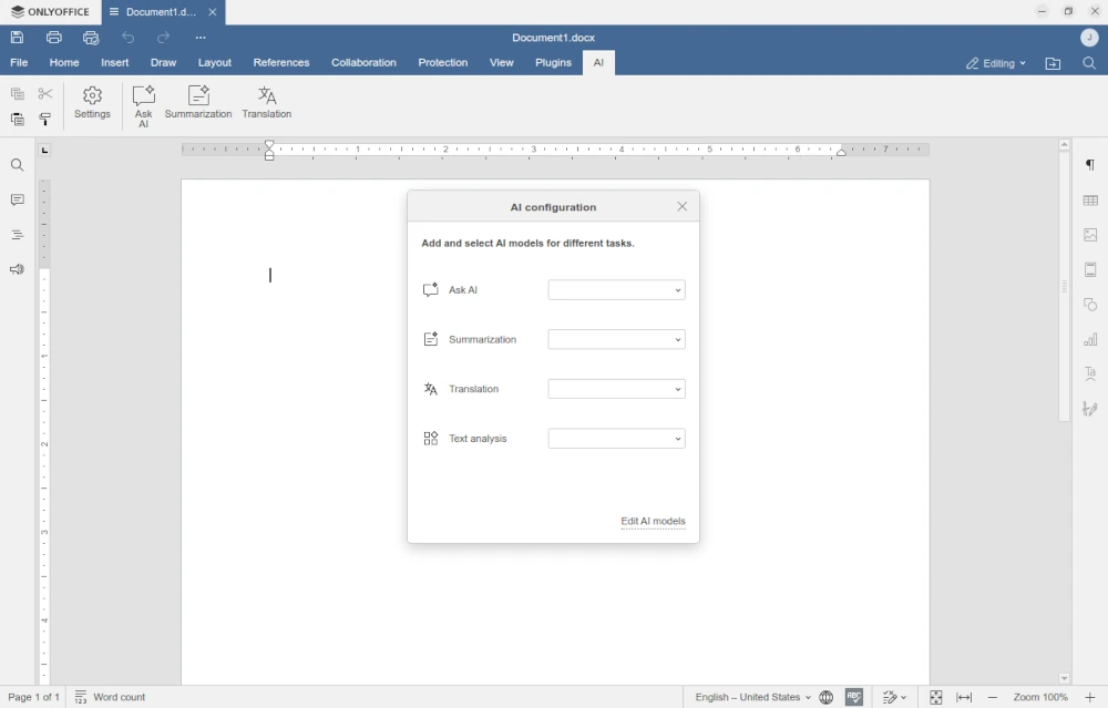 Adding a Local AI Model in the Plugin Settings