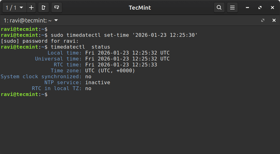 Configuring Date and Time with YY:MM:DD and HH:MM:SS Format