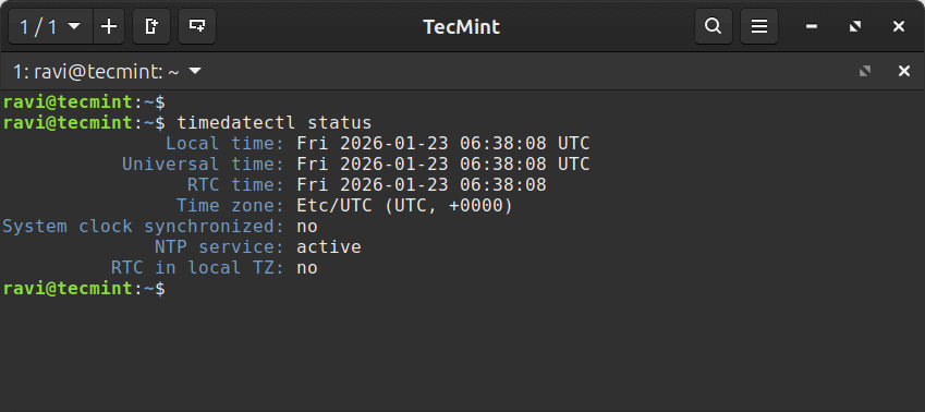 Check Linux System Time and Date