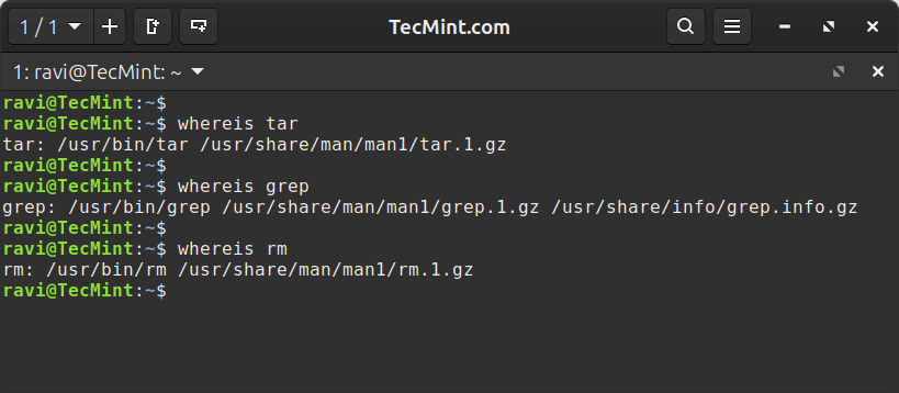 Finding All Files Related to a Command