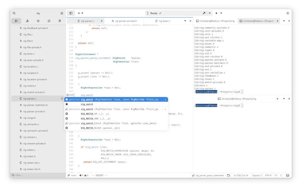 GNOME Builder IDE