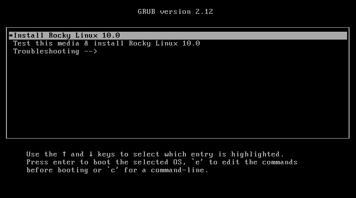 Rocky Linux 10 Minimal Server Installation Guide