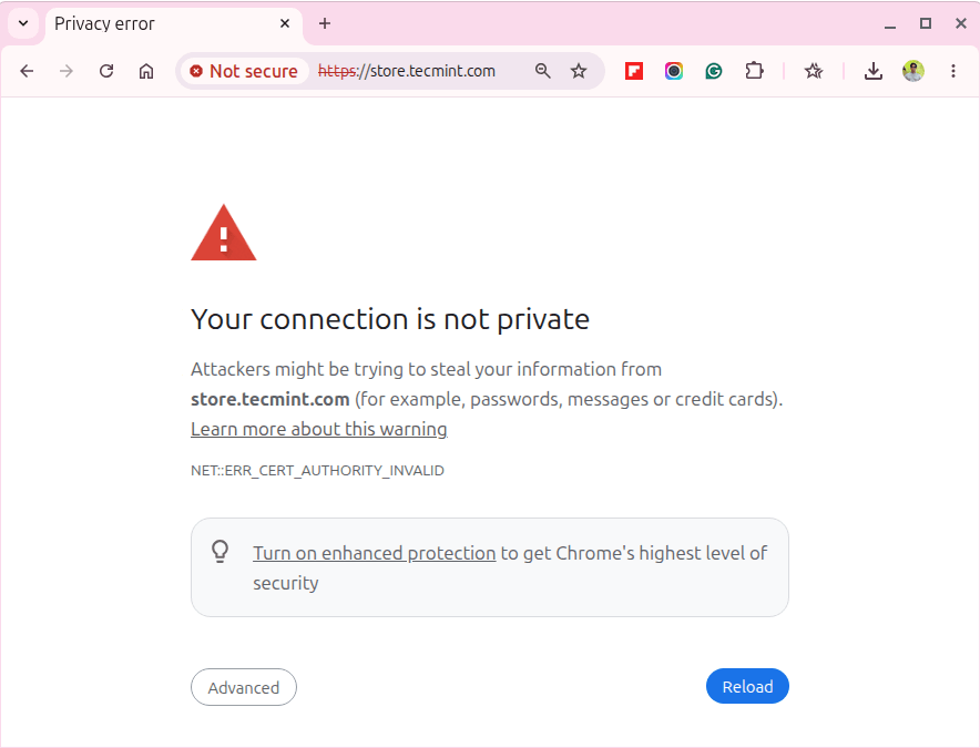 Browser Warning on Self-Signed SSL Certificates
