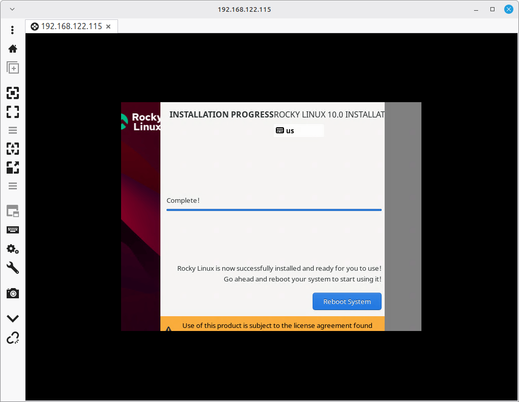 Reboot After Installation